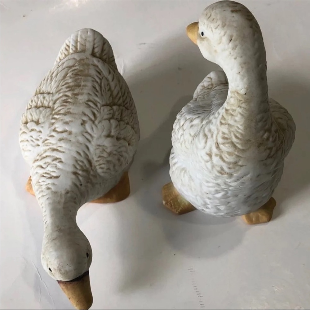 Vintage Interpur Set of 2 White Ducks